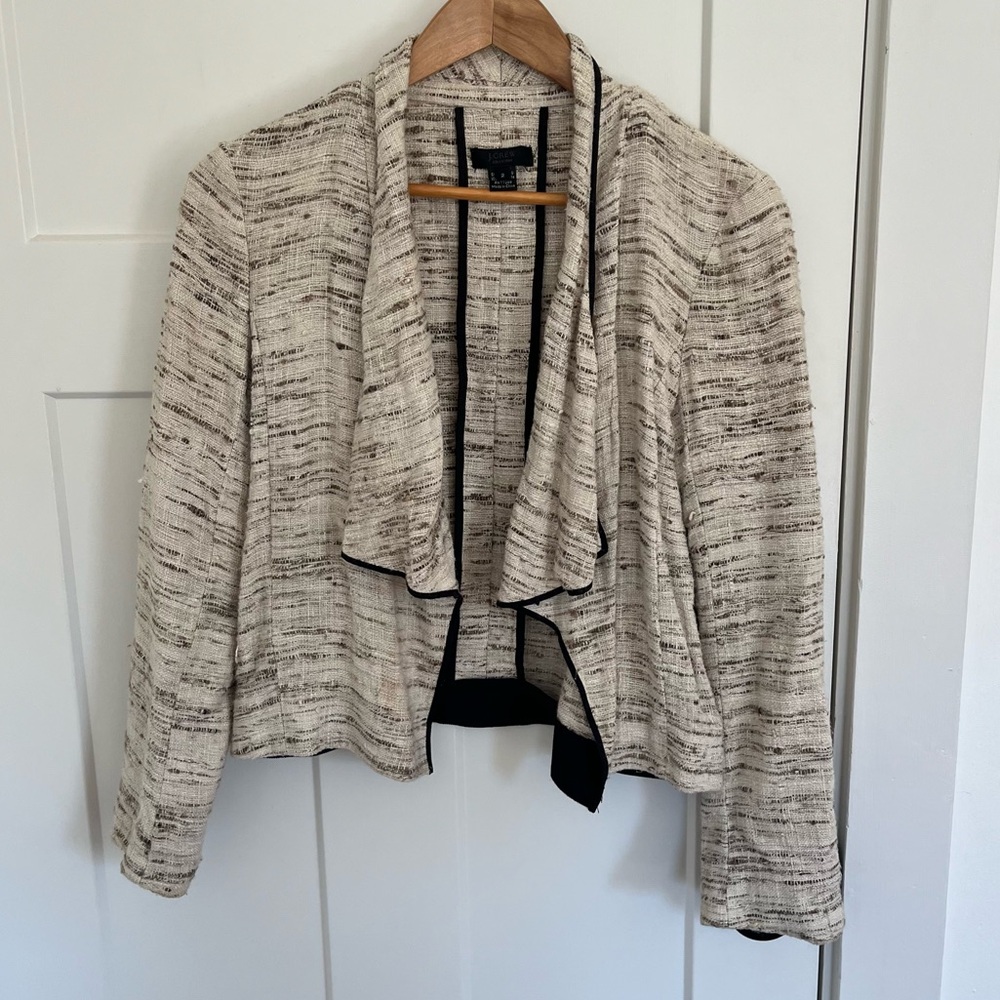 J. Crew Silk Draped Blazer